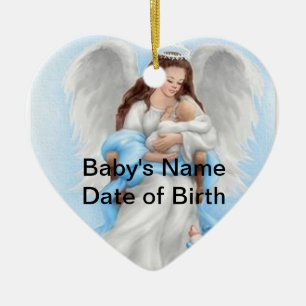 Baby Angel (Boy) Heart Ornament