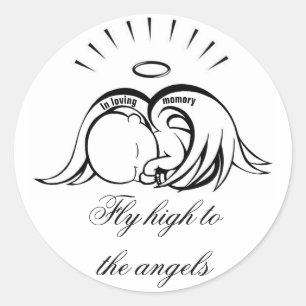 Baby Angel Classic Round Sticker