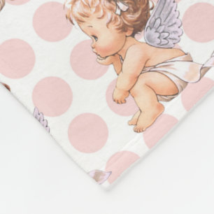 Baby Angel girl fleece number three Blanket