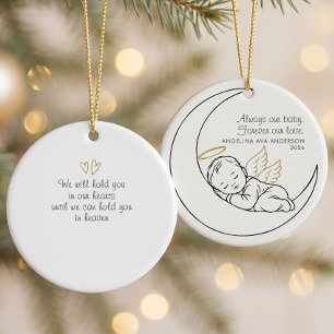 Baby Angel Infant Loss Custom Memorial Keepsake Ceramic Tree Decoration