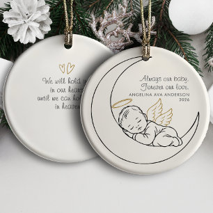 Baby Angel Infant Loss Custom Memorial Keepsake Ceramic Tree Decoration