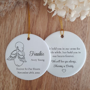 Baby Angel loss memorial Ceramic Tree Decoration