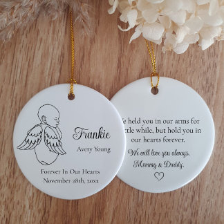 Baby Angel loss memorial Ceramic Tree Decoration