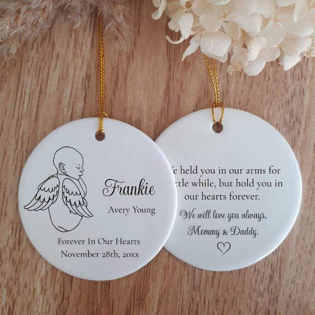 Baby Angel loss memorial Ceramic Tree Decoration (Creator Uploaded)