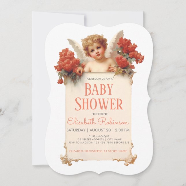 Baby Angel Shower Personalised (Front)