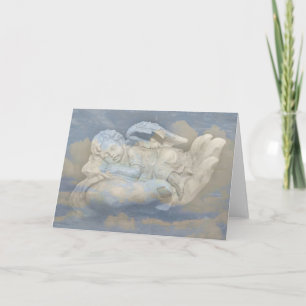 Baby Angel Wings Sleeping in God's Hand Card