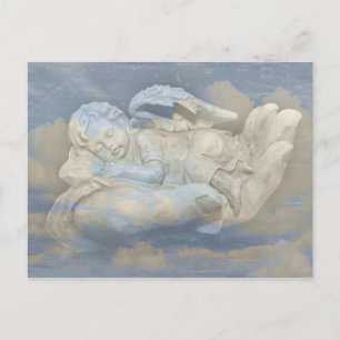 Baby Angel Wings Sleeping in God's Hand Postcard