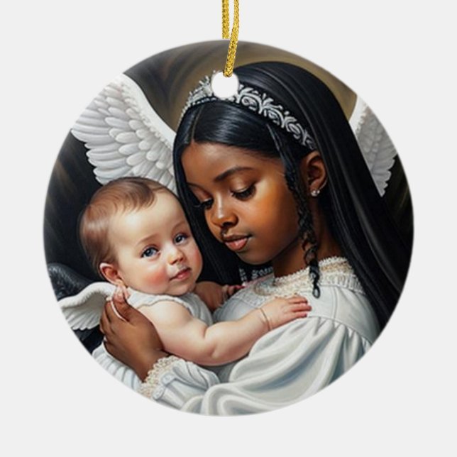 baby Angels Ceramic Tree Decoration (Front)