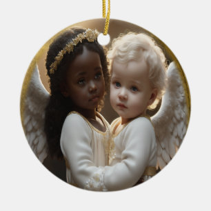 baby angels ceramic tree decoration
