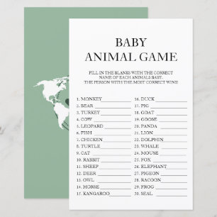 Baby Animal Game Travel Passport Baby Shower