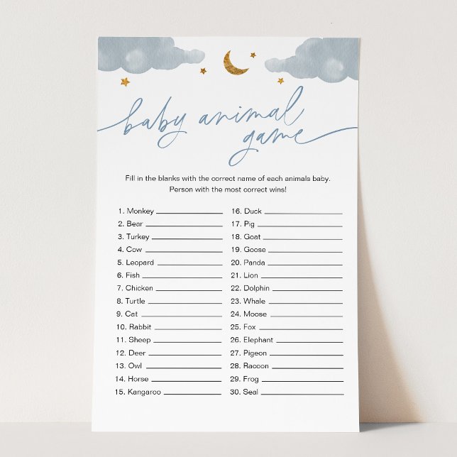 Baby Animal Game Twinkle Little Star Baby Shower (Creator Uploaded)