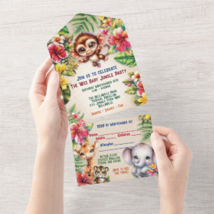 Baby Animal Jungle Party Invitation