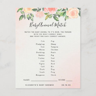 Baby Animal Match   Baby Shower Game