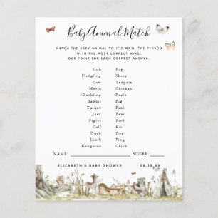 Baby Animal Match   Baby Shower Game