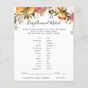 Baby Animal Match   Baby Shower Game