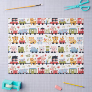 Baby Animal Train Tissue Paper
