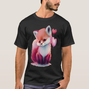 Baby Animal Valentine's Day Animal Animal Fox T-Shirt