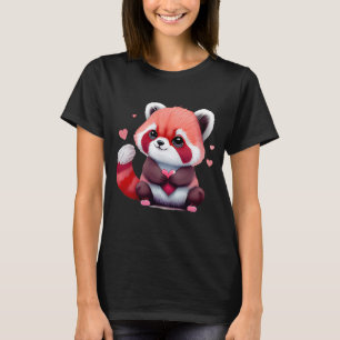 Baby Animal Valentine's Day Animal Cute Red Panda T-Shirt