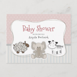 Baby Animals Baby Shower Invitation