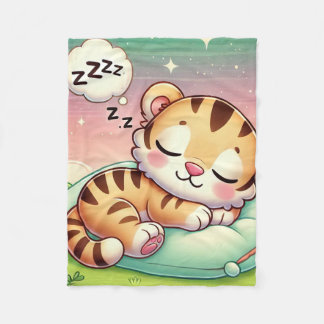 Baby Animals - Baby Tiger Cub Nursery Decor Fleece Blanket
