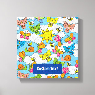 Baby Animals Background Canvas Print