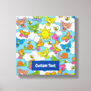 Baby Animals Background Canvas Print