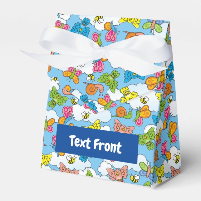 Baby Animals Background Favour Box (Front Side)