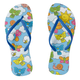 Baby Animals Background Flip Flops