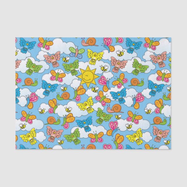 Baby Animals Background Tissue Paper (Front)