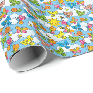 Baby Animals Background Wrapping Paper