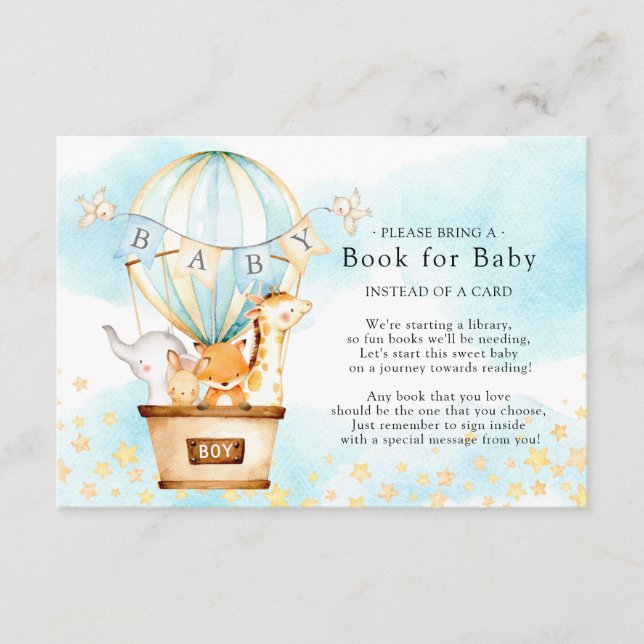 Baby Animals  Balloon Ride Book for Baby Card (Front)