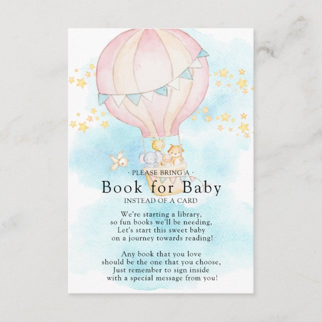 Baby Animals  Balloon Ride Book for Baby Card (Front)
