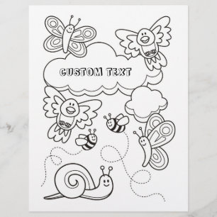 Baby Animals Colouring Book Page