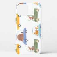 Baby animals: hand-drawn watercolor pattern.