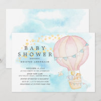 Baby Animals Hot Air Balloon Ride Baby Shower