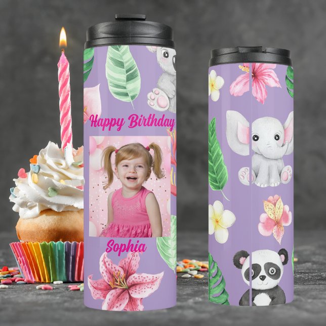 Baby Animals Kids Photo Tumbler Gifts for Birthday (Creator Uploaded)