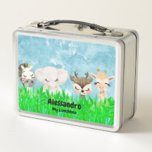 Baby Animals Metal Lunchbox