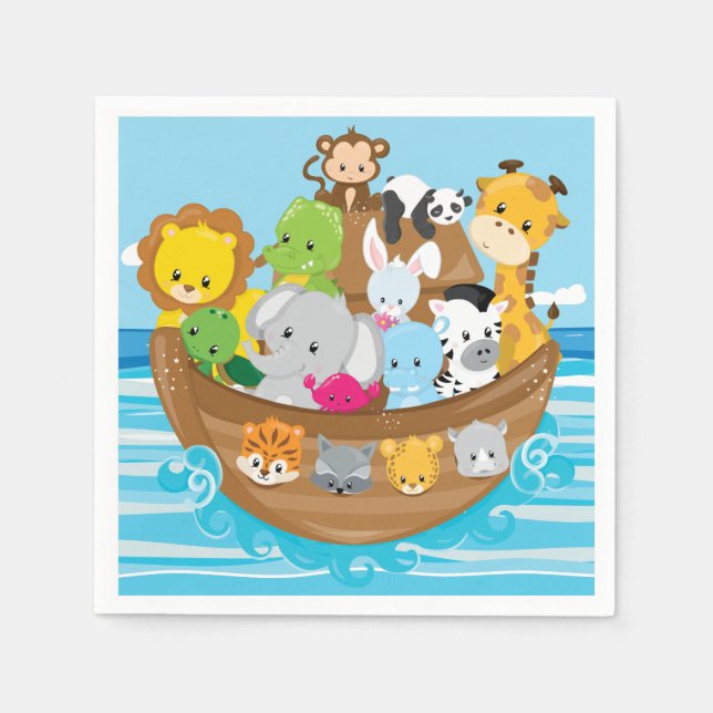 Baby Animals | Noah's Ark Napkin (Front)
