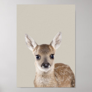 Baby Animals Nursery Poster - Deer