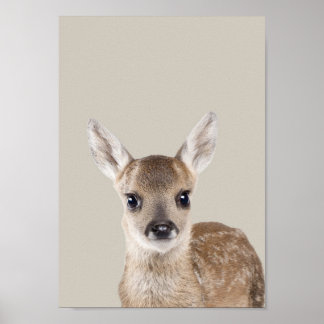 Baby Animals Nursery Poster - Deer