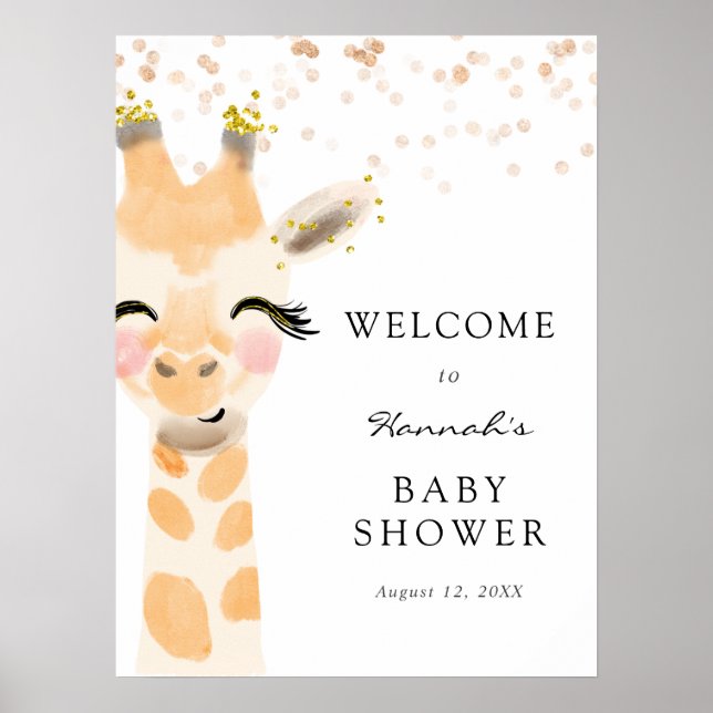 Baby Animals Shower Welcome Sign (Front)