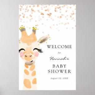 Baby Animals Shower Welcome Sign