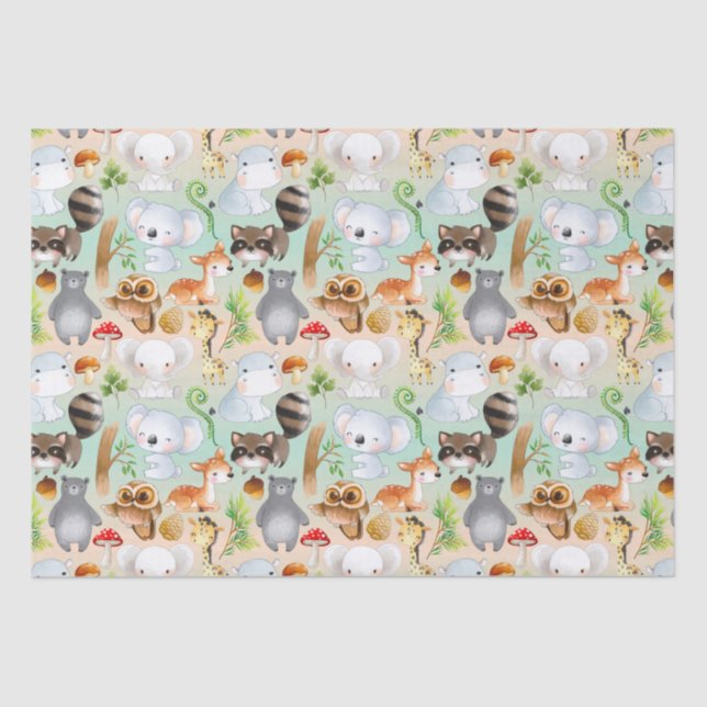 Baby Animals Tissue Paper (Front)