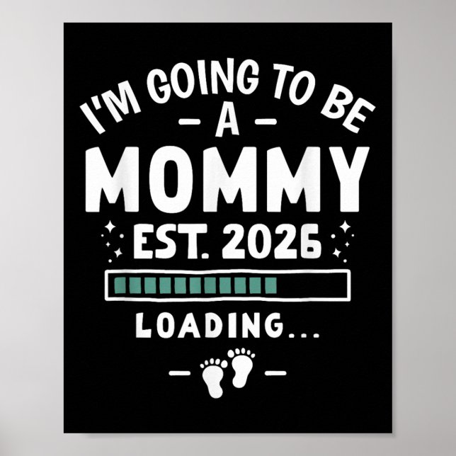 Baby Announcement 1st Time Mum I’m Going To Be A M Poster (Front)