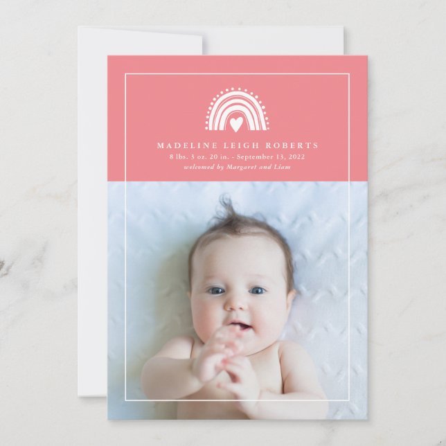 BABY ANNOUNCEMENT Add Your Photo (Front)