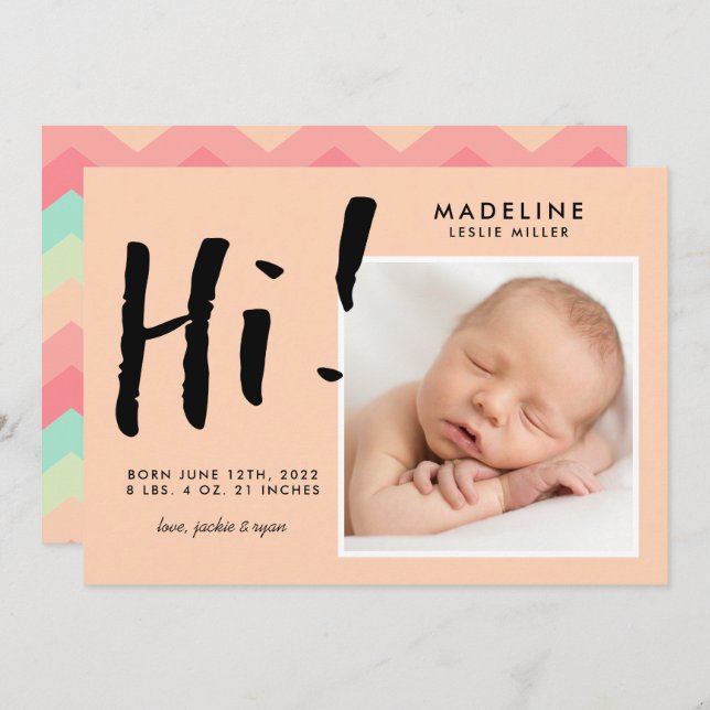 BABY ANNOUNCEMENT Add Your Photo (Front/Back)