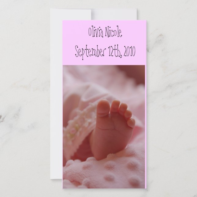 Baby announcement. baby shower announcement (Front)