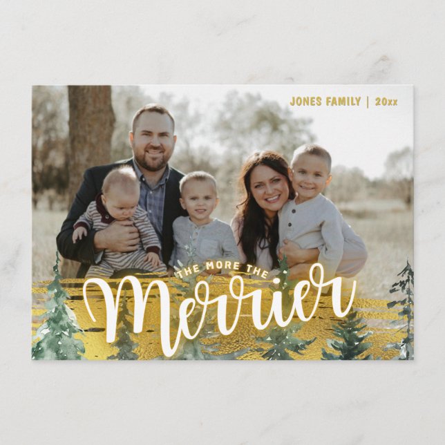 Baby Announcement Christmas Card (Front)