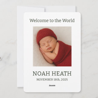 Baby Announcement Customisable Christmas Card