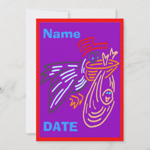 Baby Announcement, edit name, colours Announcement